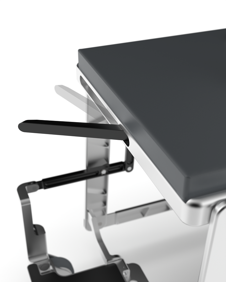 Grab and pull the handle to release fixation mechanism and start folding OBW