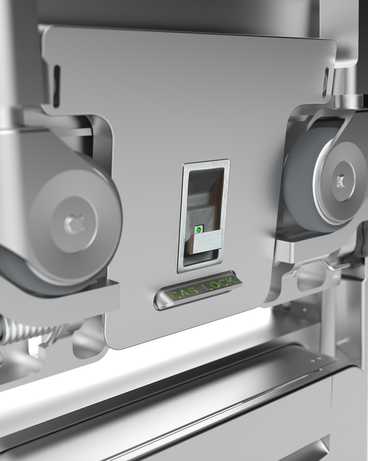 Lock Jump Seat Duo (OBW) by sliding the latch DOWN. “CAS LOCK” should be visible.